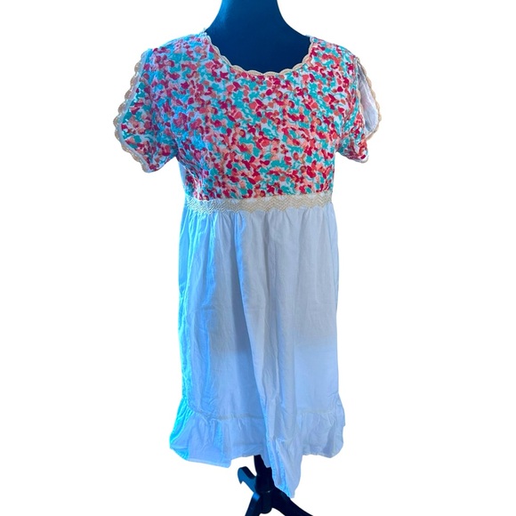 THML Dresses & Skirts - THML Anthropologie Embroidered Sundress – White – Women’s Size Small